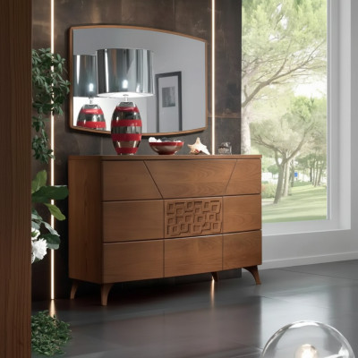 Ensemble de chambre Commode Miroir Luxueux Complet Commodes Modernes 2 pièces