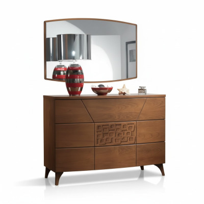 Ensemble de chambre Commode Miroir Luxueux Complet Commodes Modernes 2 pièces