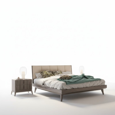 Ensemble de chambre à coucher Lit 2x Tables de chevet Design Luxe neuf 3 pièces Lits Modernes