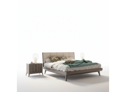 Ensemble de chambre à coucher Lit 2x Tables de chevet Design Luxe neuf 3 pièces Lits Modernes