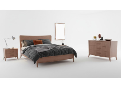 Chambre Ensemble Lit 2x Tables de chevet Commode Design Meubles de luxe 4 pièces