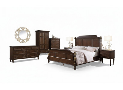 Lit 2x Table de chevet Commode Ensemble de meubles de chambre complet 4 pièces neuf
