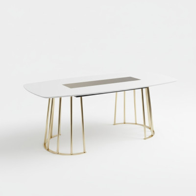 Table à manger table de cuisine de luxe en bois Table à manger nouveau style moderne blanche