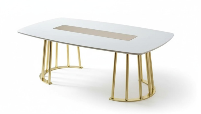 Table basse Blanche Design moderne Meubles de salon Table de luxe nouveau Design de luxe