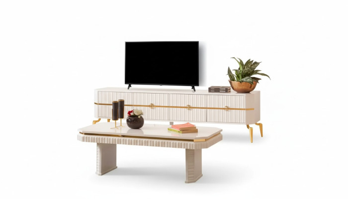 Table basse bahut 2 pièces salon table basse meuble table basse neuf blanc