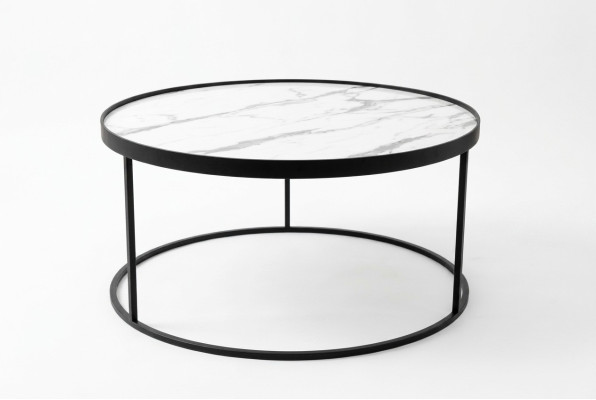 Table basse Mobilier de luxe Salon Table Table d'appoint Design Noire
