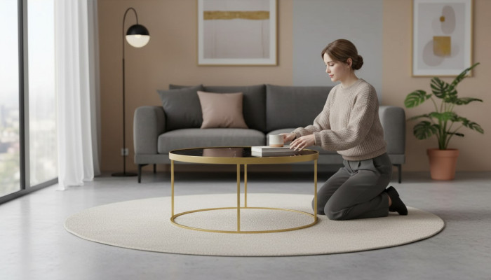 Table basse Table basse Table de salon Mobilier Design Matériau acier inoxydable