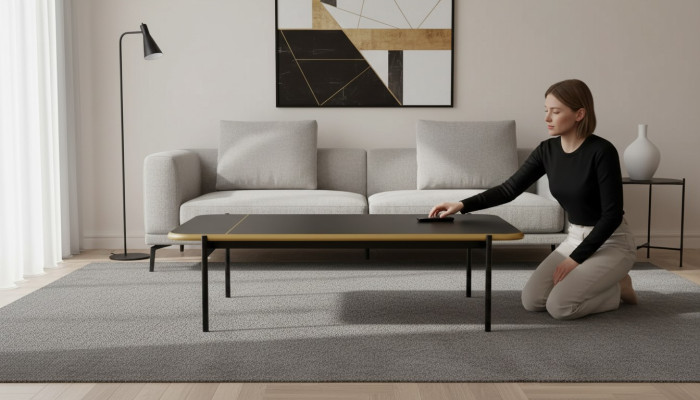 Mobilier Table Luxe Moderne Table basse Bois Salon Design Noir