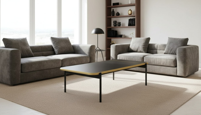 Mobilier Table Luxe Moderne Table basse Bois Salon Design Noir