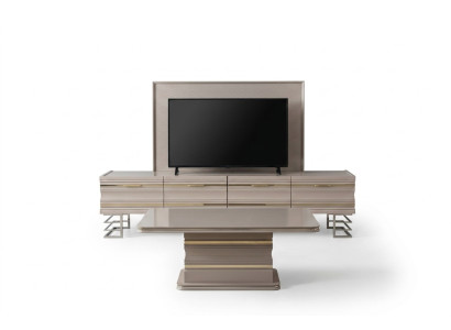 Ensemble de meubles de salon pratique comprenant un support TV mural, une table basse et un meuble de rangement.