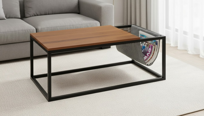 Salle de séjour Table basse brun Meubles Table Luxe nouveau Design moderne Bois