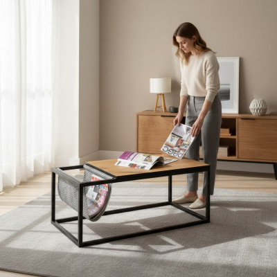 Table basse marron Salon Mobilier Table Luxe Nouveau Design de Luxe