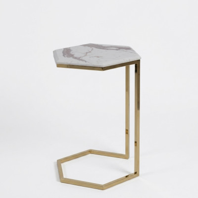 Table d'appoint Salon Mobilier Matériau Acier inoxydable or acier inoxydable Design