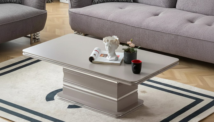 Table basse nouvelle Table de salon Table d'appoint Table de canapé beige Bois