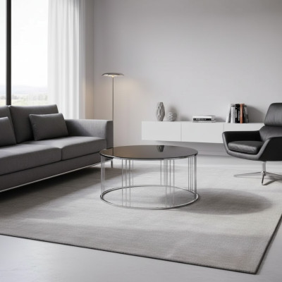 Table basse Mobilier Luxe nouvelle noir Moderne Design Salon acier inoxydable