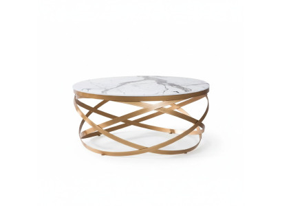 Table basse Mobilier Table Luxe Or Moderne Salon Design Acier inoxydable