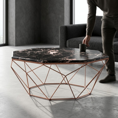 Table basse moderne en bois Table basse de salon Table basse en bois noir