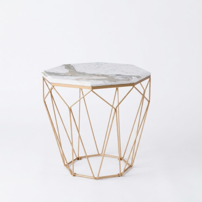 Table d'appoint Mobilier du salon Matériau Métal Blanc Design Moderne
