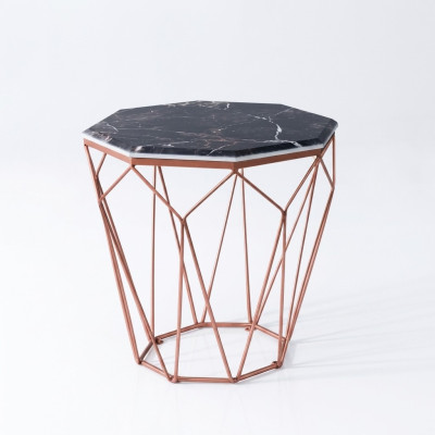 Table d'appoint Salon Mobilier de luxe Matériau Métal noir Design
