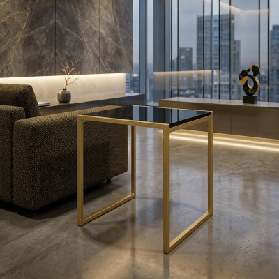 Table d'appoint de salon Mobilier Style Moderne Matériau en acier inoxydable Design