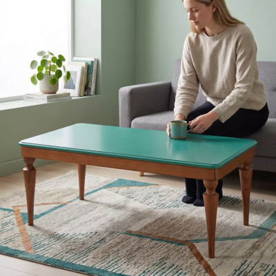 Table basse table en bois mobilier de luxe design de salon table moderne marron