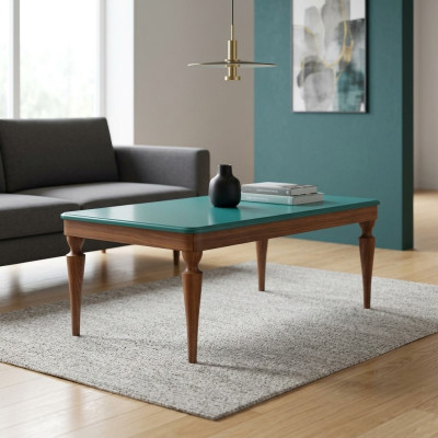 Table basse table en bois mobilier de luxe design de salon table moderne marron