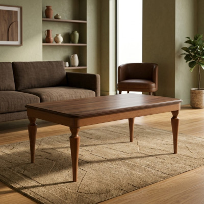 Table basse de luxe design nouveau meuble de salon brun en bois.