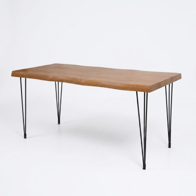 Salle à manger Table de salle à manger Mobilier de luxe Table de cuisine en bois neuve Table brune Moderne