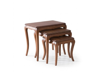 Table d'appoint 3x brun Mobilier de salon Matériau acier inoxydable Design nouveau