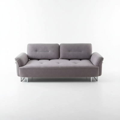 Canapé 3 places Textile Salon Design Moderne Nouveau Luxe Blanc gris