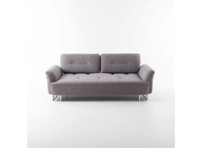 Canapé 3 places Textile Salon Design Moderne Nouveau Luxe Blanc gris