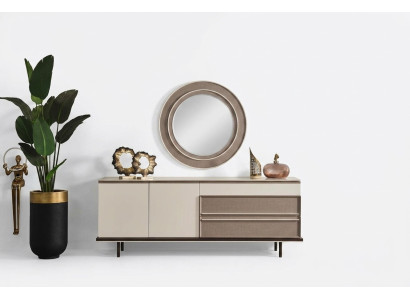 Mobilier de salle à manger de designer Buffet en bois Miroir de luxe Commode Buffet