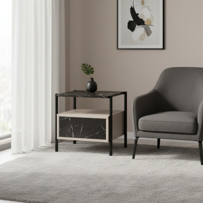 Conception de la chambre à coucher, console de nuit Designer en bois Table de chevet Mobilier noble.