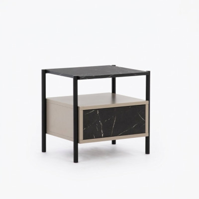 Conception de la chambre à coucher, console de nuit Designer en bois Table de chevet Mobilier noble.