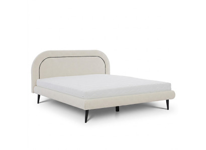 Chambre meubles Lit blanc Lit moderne Textile Lit rembourré Lit double