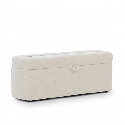 Meubles de chambre Tabouret blanc Banquette design Coffre de rangement rembourré