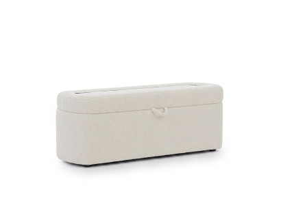 Meubles de chambre Tabouret blanc Banquette design Coffre de rangement rembourré