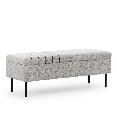 Banc de lit gris moderne Banquette chaise de luxe cadre en bois neuf