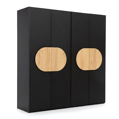 Armoire noire Mobilier de chambre moderne Armoire en bois de luxe