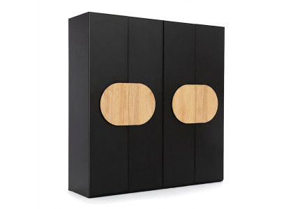 Armoire noire Mobilier de chambre moderne Armoire en bois de luxe