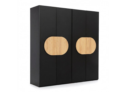 Armoire noire Mobilier de chambre moderne Armoire en bois de luxe