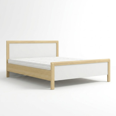 Lit double blanc moderne Chambre Lits Cadre en bois de haute qualité