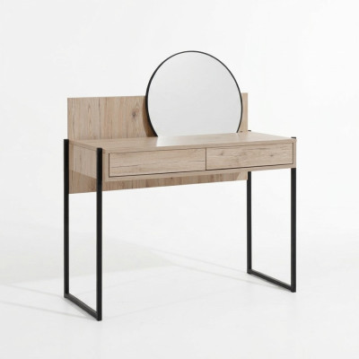 Miroir de coiffeuse marron Moderne Table de maquillage de luxe en bois Meubles