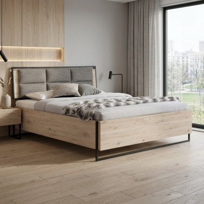 Lit de chambre moderne Lit en bois élégant Lit double luxueux