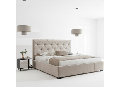 Lit rembourré de luxe Mobilier de chambre à haut dossier