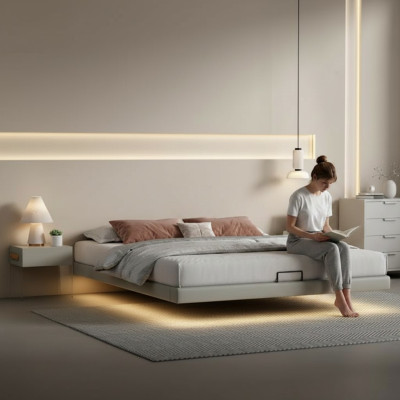 Mur lit murale gris Chambre lits design Lits doubles de luxe en bois