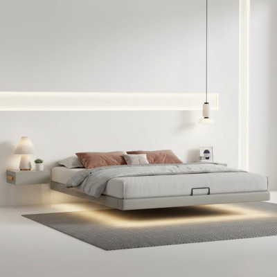 Mur lit murale gris Chambre lits design Lits doubles de luxe en bois