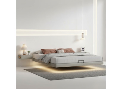 Mur lit murale gris Chambre lits design Lits doubles de luxe en bois
