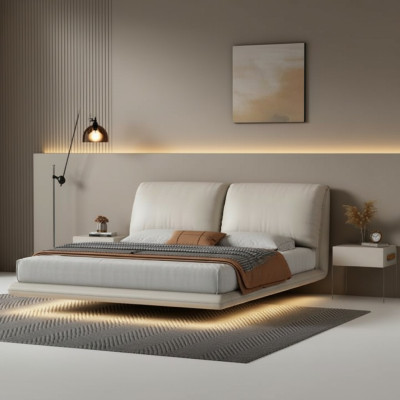 Murphy Bed Chambre Designer avec Cadre en Bois Mobilier Lit Double