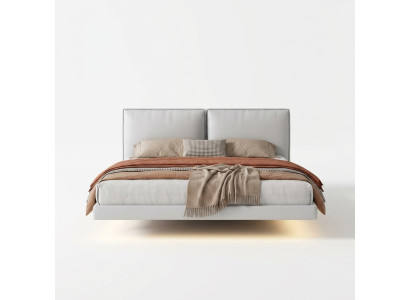 Mur lit mural blanc designer cadre de lit en bois lit double